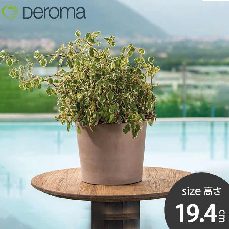 DEROMA デロマ ヴァソコノ 21×19cm 受け皿付き